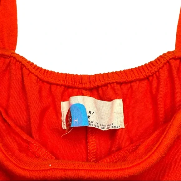 Free People Nichola Romper in Tangerine Tango Size Medium - Picture 3 of 4